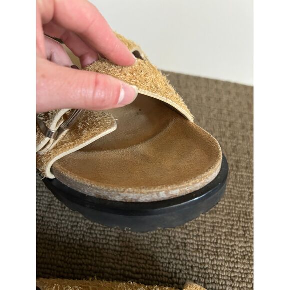 Dsquared2 beige ‘Sonny’ leather slides Mens Size 43 - Picture 9 of 12